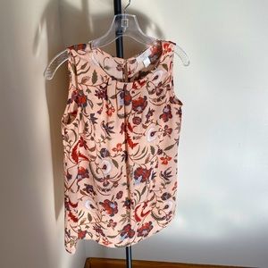 LOFT Outlet Tank Top Pink Floral S Petite